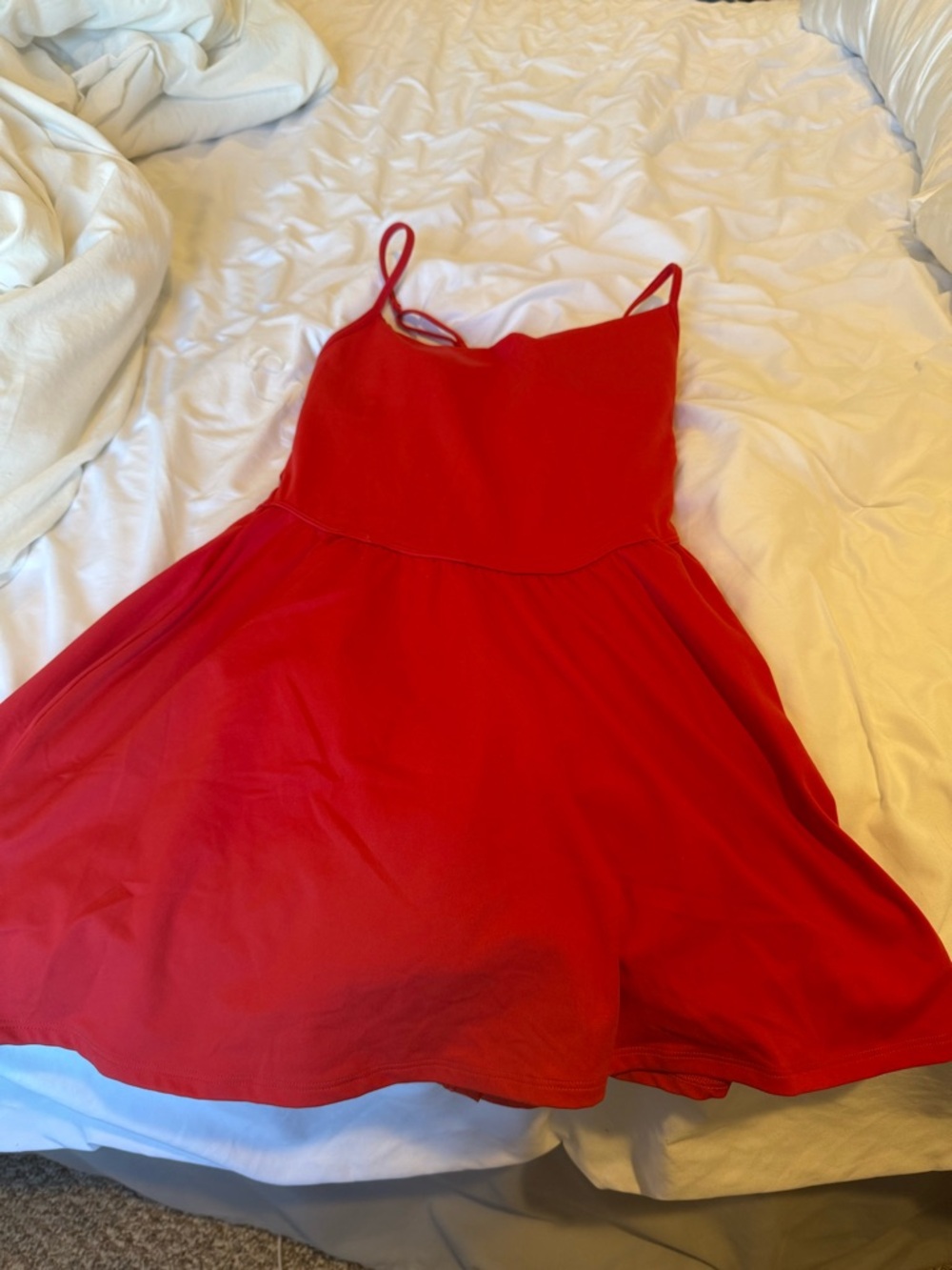 Hollister Red Strappy Atheltic Mini Dress